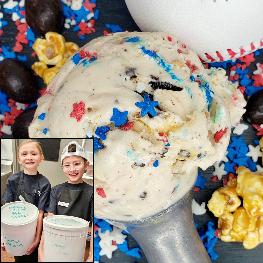 The Grand Slam Sundae loaded with scoops and toppings