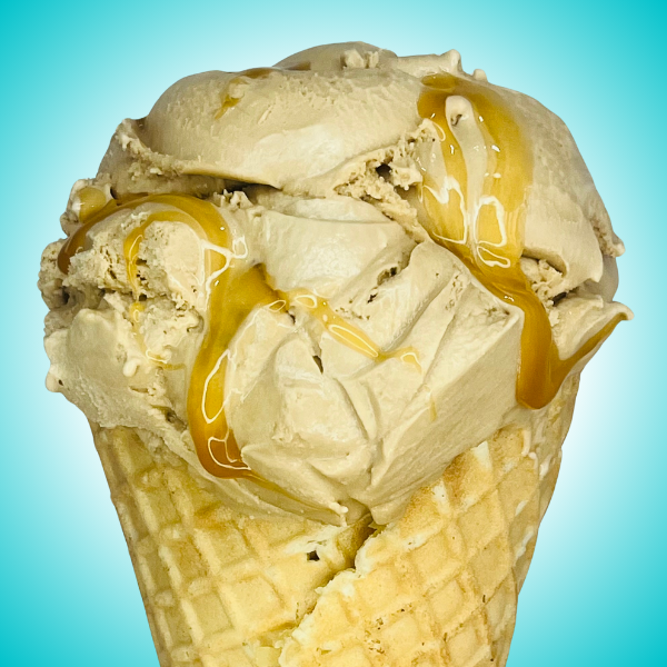 Salted Caramel flavor with a caramel swirl